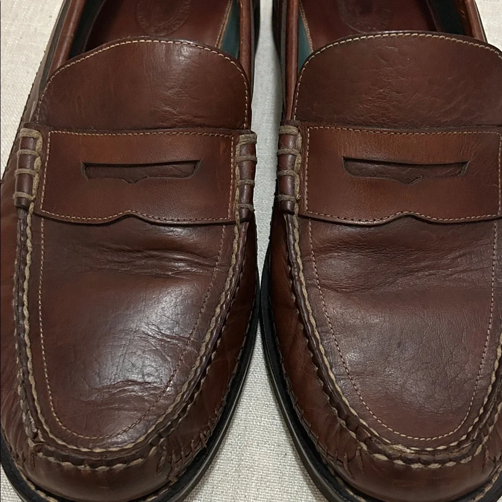 H.S.Trask Brown Leather Slip-On Loafers Brown Men’s 13 Classic Work Office